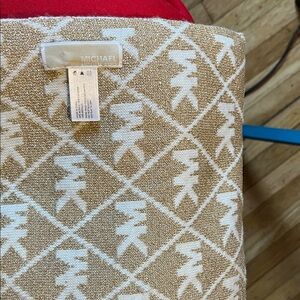 Michael Kors Beige and White Geometric Fabric